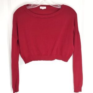 Elegant Red Crew Neck Sweater